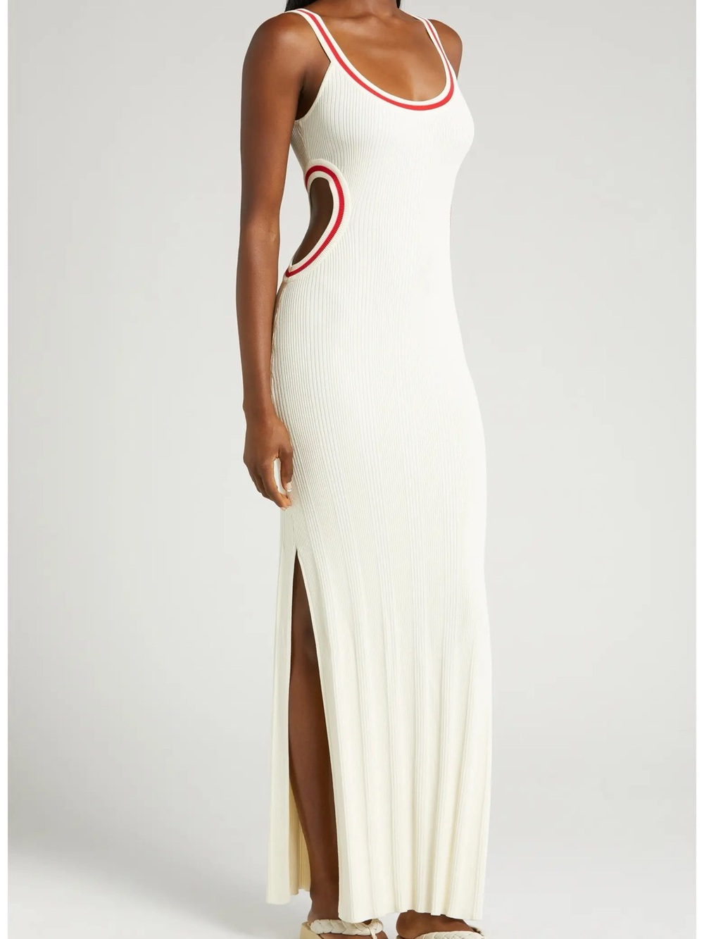 Lola Cutout Rib Cover-Up Maxi Dress
Solid & Striped Cream & Red